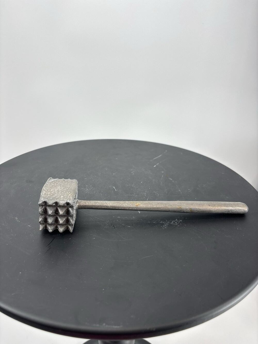 Vintage Made In Italy Cast Aluminum Meat Tenderizer Mallet Hammer Kitchen Tool